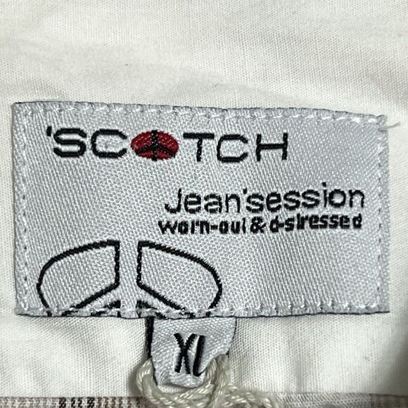 SCOTCH Plaid Shirt SPADE Graphics Men's XL Beige Casual Button Up NWT - Picture 4 of 17